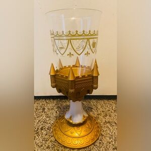 Disney Parks Beauty And The Beast Light Up Gold Castle Goblet Cup Be Our Guest
